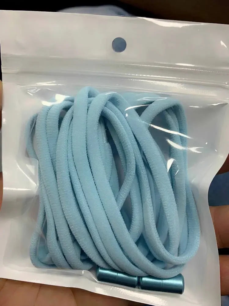 No Tie Elastic Stretchy Shoelaces Capsule Metal Lock, Tieless for Sneakers Shoe Accessories, Adjustable Durable One Size Fit All