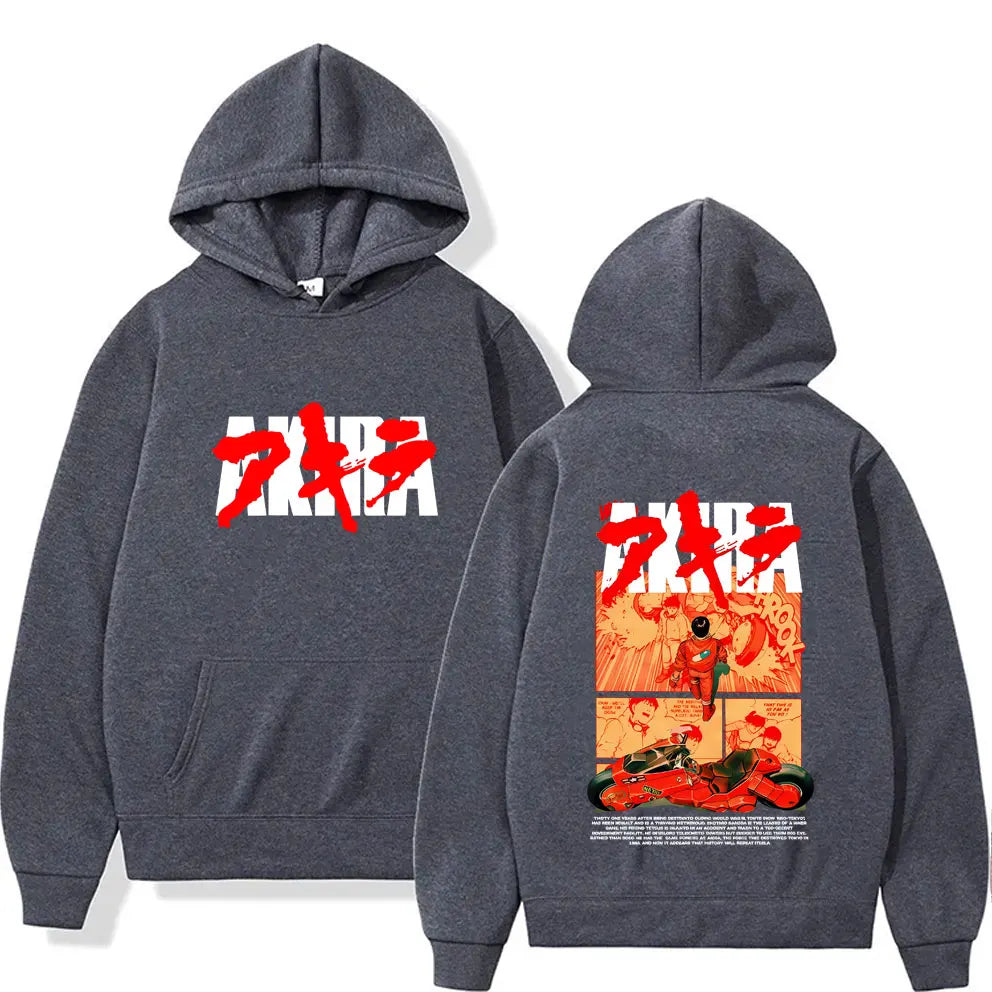 Japanese Science Fiction Cartoon Movie Anime Akira Shotaro Kaneda Graphic Hoodie Men Women Cotton Oversized Pullover Sweatshirt
