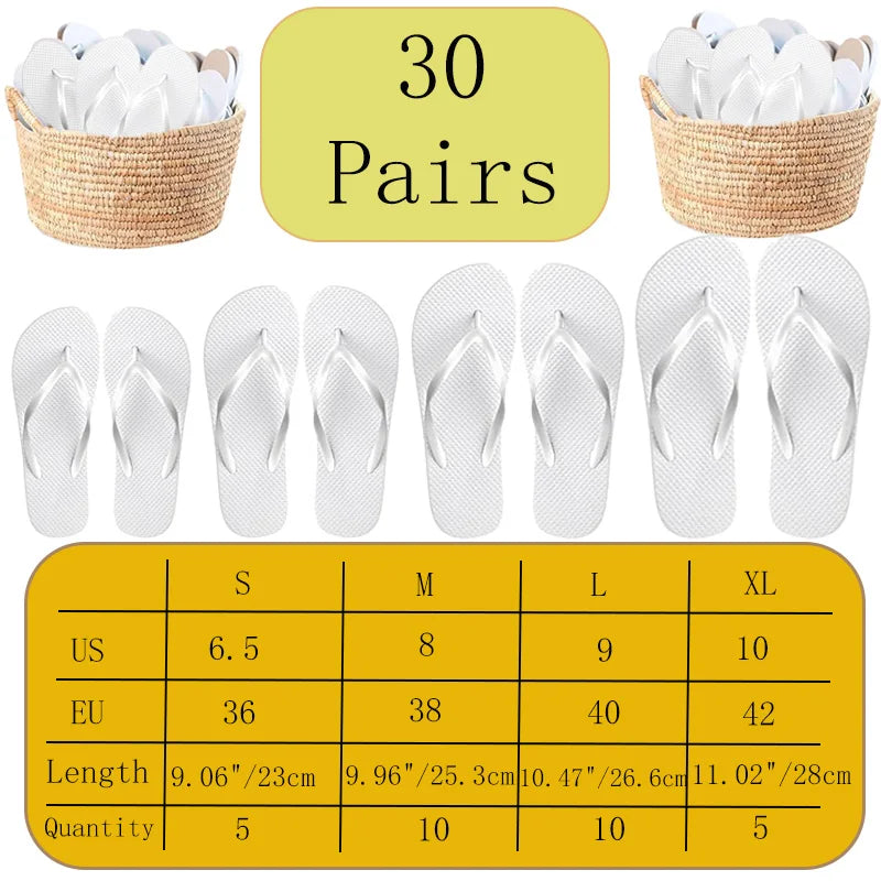 6-30Pairs Flip Flops for Wedding Guests Wedding Sandals Slippers Woman Men Wedding Favors Gifts Sign Bridesmaid Beach Hen Party