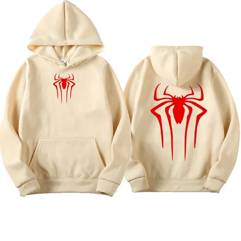 Men's sweatshirt fashion spider print hoodie adult casual sports top autumnandwinter outdoorHarajuku hooded menandwomen clothing