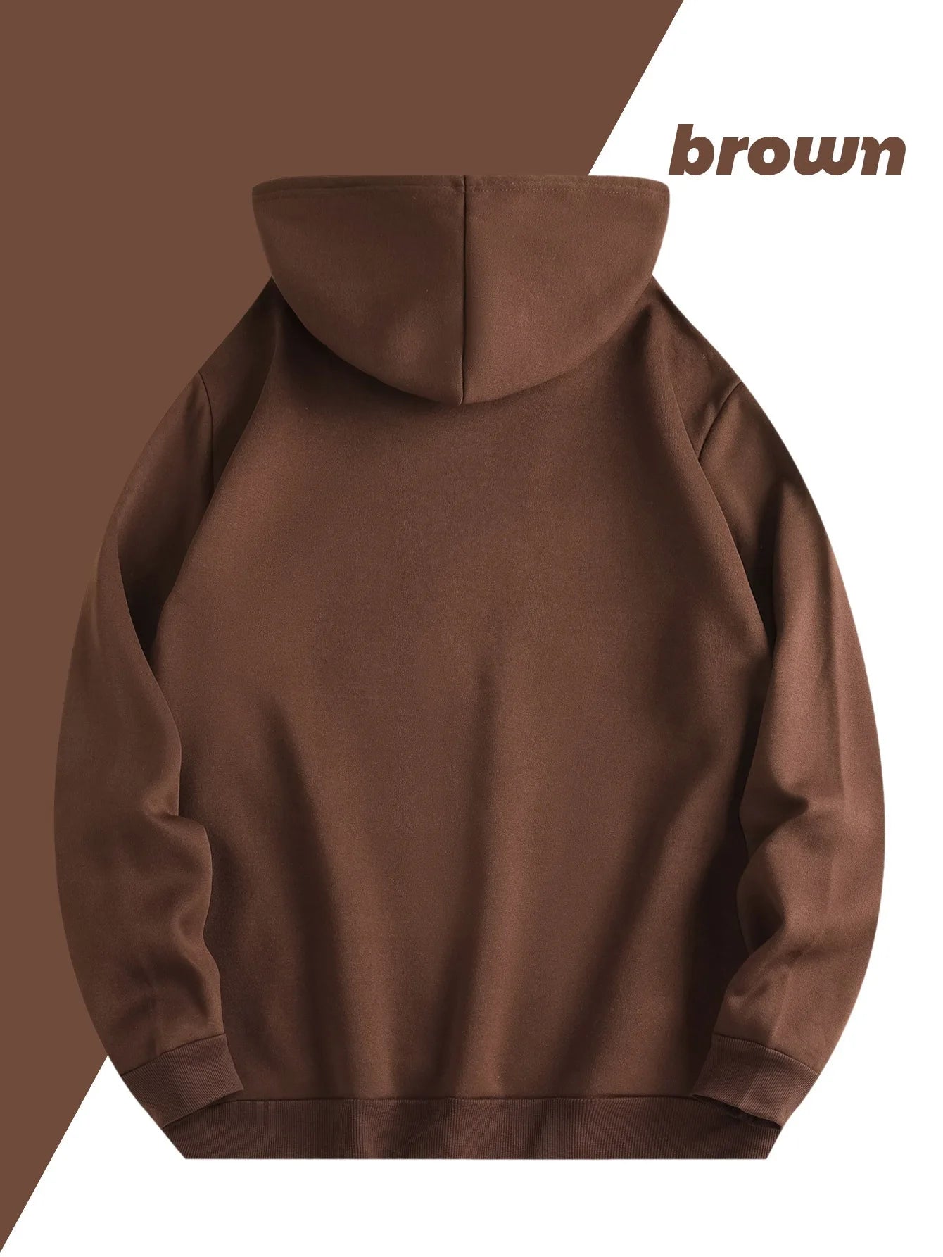 Men's top men's long sleeved round neck loose plus size autumn and winter hooded sweatshirt T-shirt top