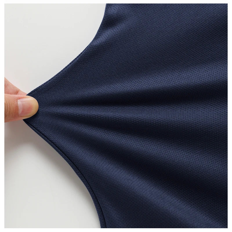 Long-Sleeved Ice Silk Breathable Running Top Round Neck Fitness Wear Quick-Drying Sports T-Shirt Thin Casual Quick-Drying