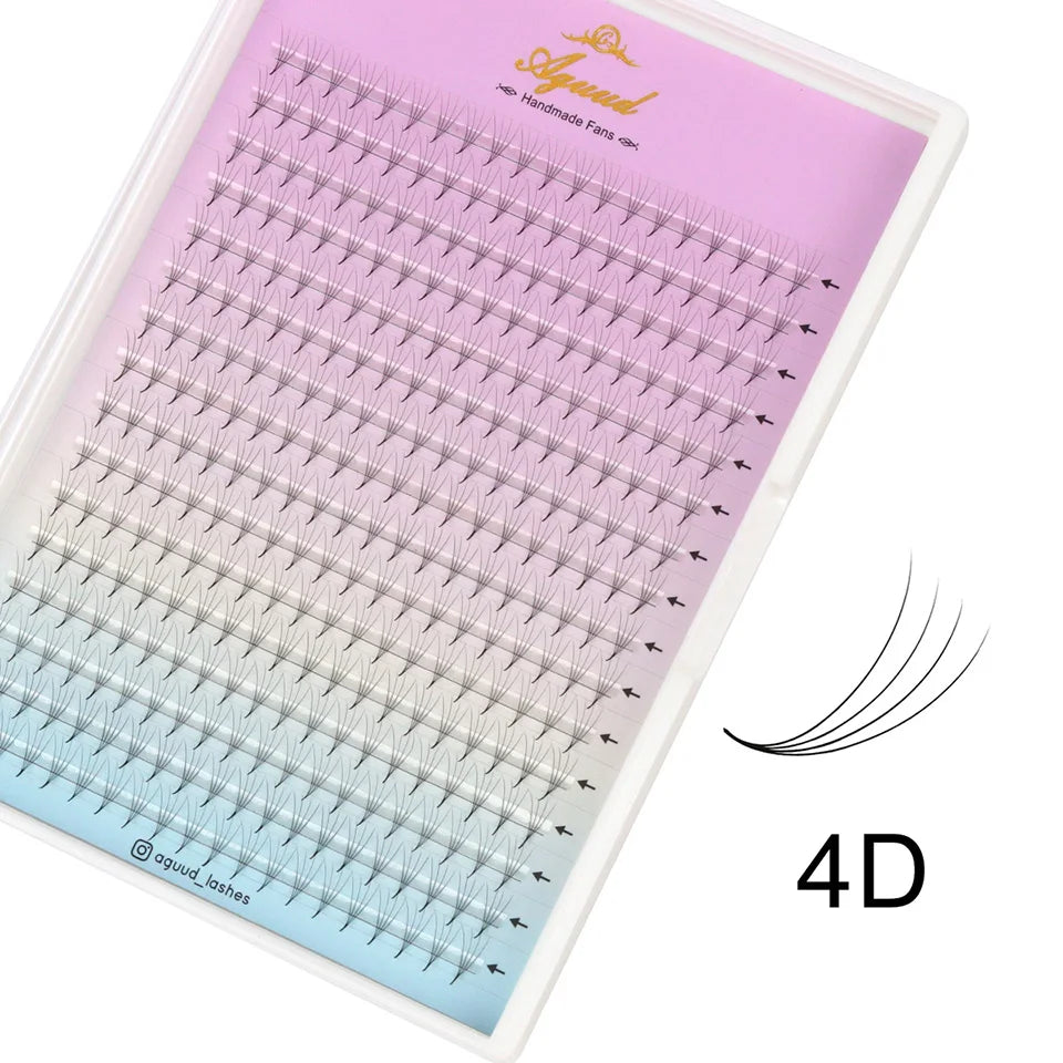 AGUUD Sharp Narrow Stem Premade Fans Eyelash Thin Pointy Base Russian Volume Fans Lash Premade Volume Fans Lashes Makeup Cilios