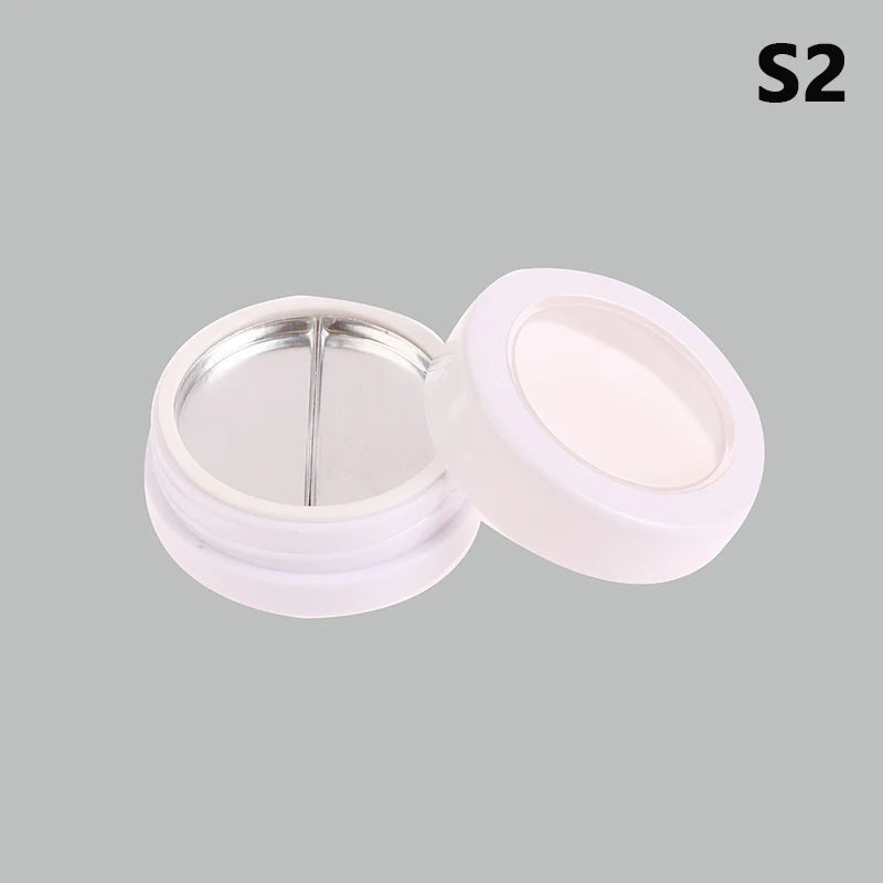 Empty Eye Shadow Case Makeup Palette Box Plastic Skylight Clear Lid Aluminum Pan Round Creamy Concealer Container