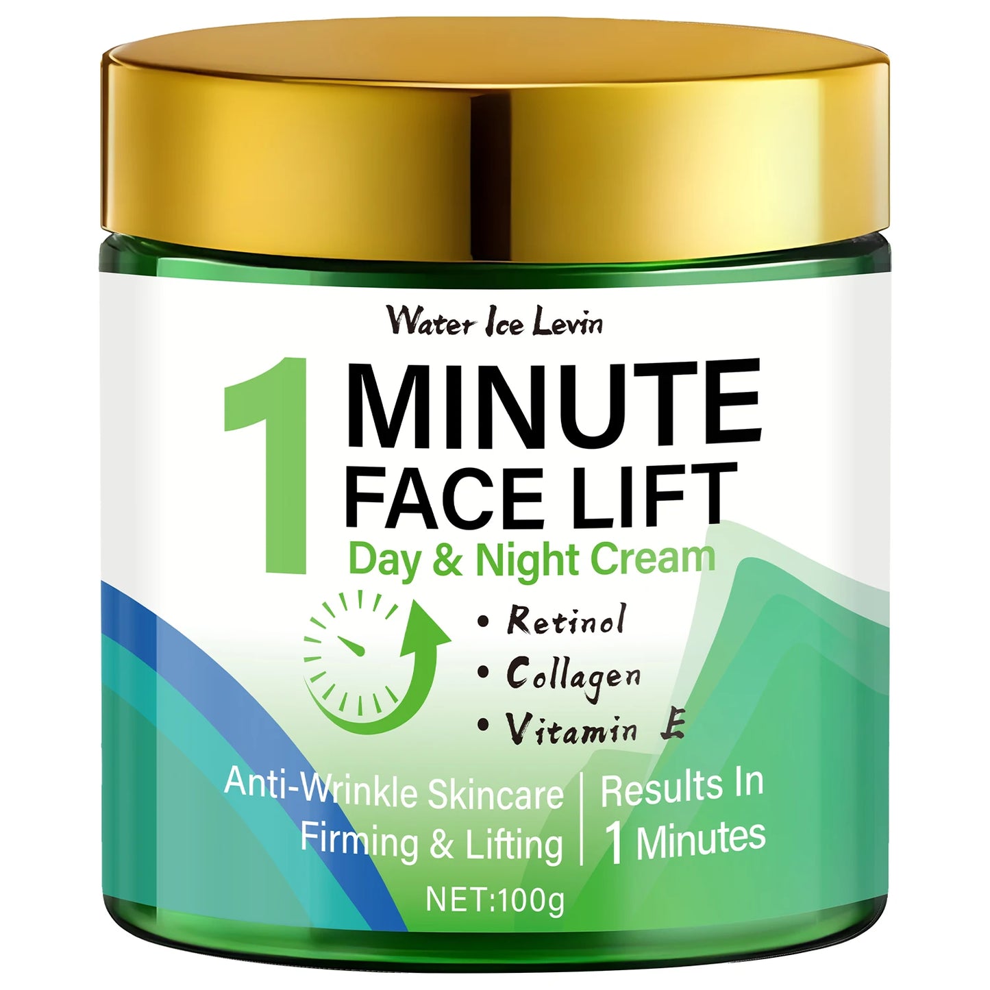 Minute Face Lift Day Night Cream Retinol Collagen Vitamin E. 1-Minute Visible Lift. Anti-Wrinkle Firming. Silken Feel. 100g.