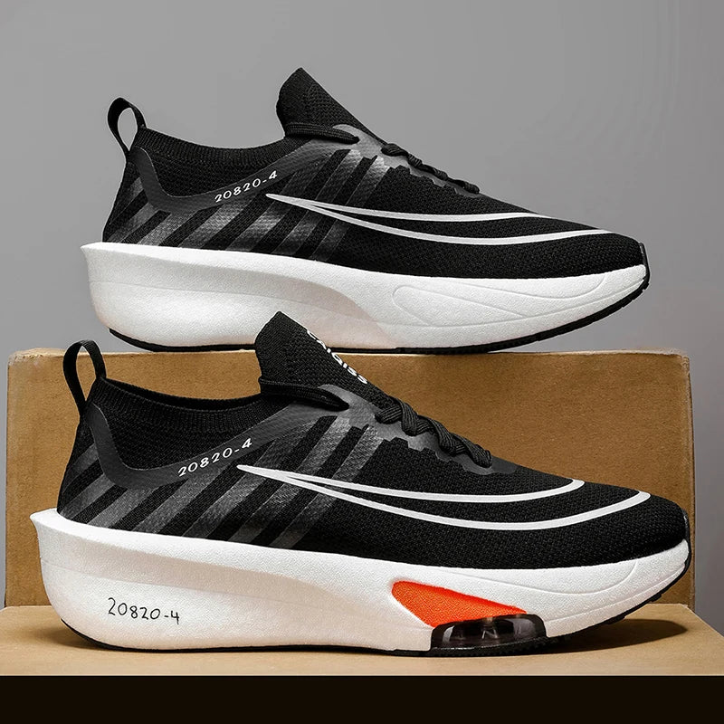 Men's Casual Sports Running Shoes - Lightweight Cushioning Sneakers with Breathable Toe Design and Non-Slip Sole - Suitable for Gym, Jogging, and Everyday Wear - All-Season Performance Shoes with a Dynamic Appearance, Stable