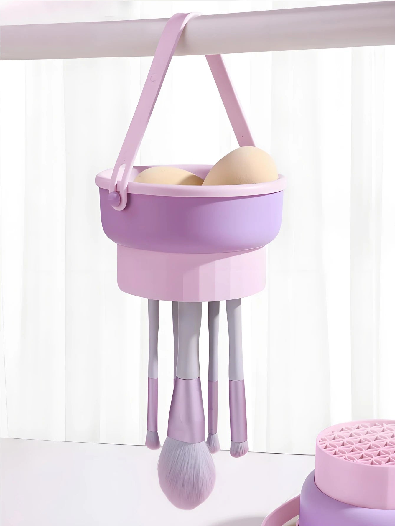 3 in 1 Makeup Brush Cleaner Dryer Organizer Silicone Wash Station & Storage Mat for Cosmetic Brushes Beauty Blender Sponges