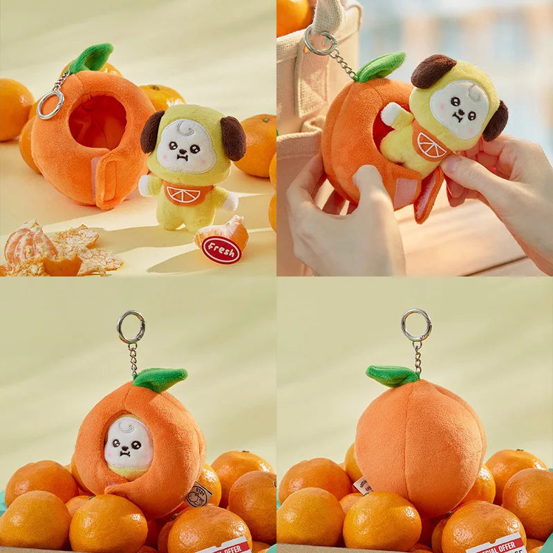 Korean Popular Cartoon Orange Series Pendent Doll Bag Decoration Key Chain Gift Couple Style Household Goods Small Gift