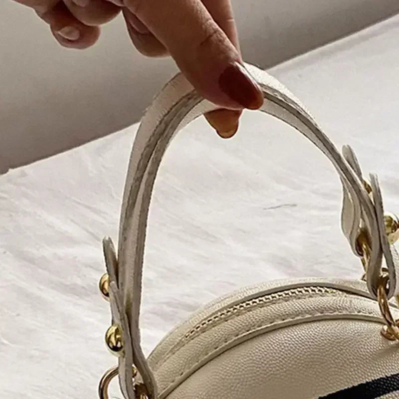 FashionableHigh End Personalized Basketball New Trendy Korean Version Simple Single Shoulder Crossbody Small Round Bag For Women