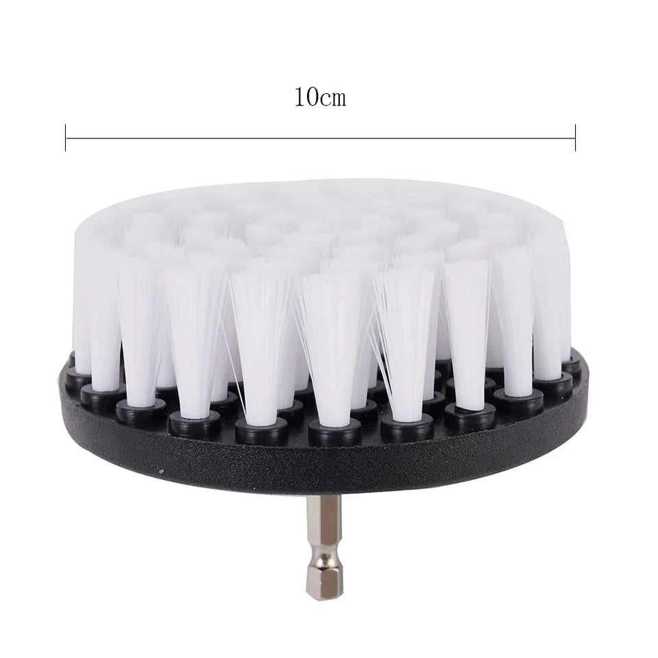 1PC 4-Inch Soft Drill Brush Attachment for Electric Scrubber Ideal for Cleaning Carpet Leather Upholstery And Car Tires