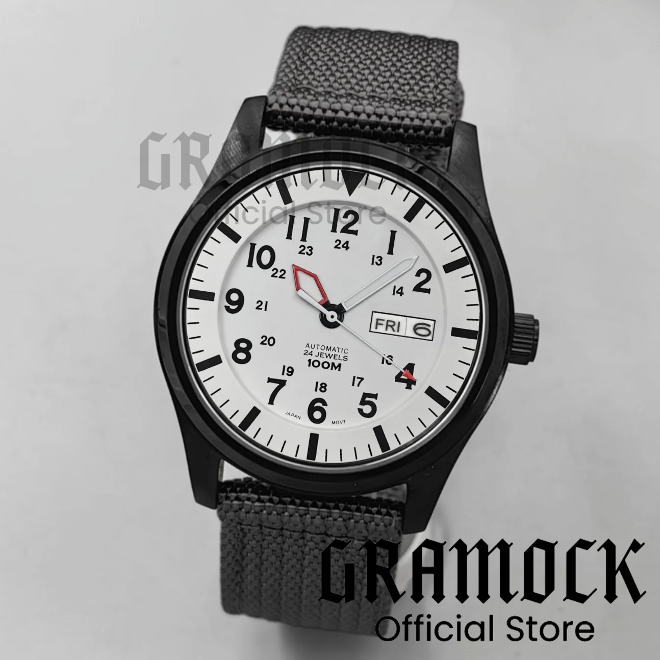 Gramock 42MM Men's Fashion NH36A Mechanical Sports Watches Black Dial Luminous Sapphire Glass Men Watch Waterproof Reloj Hombre