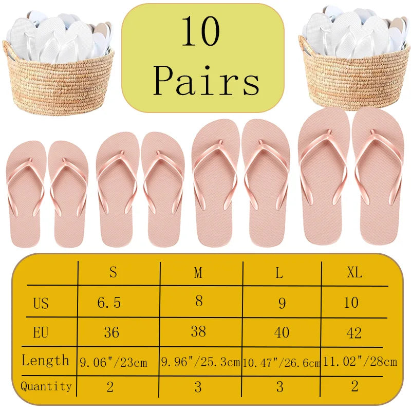 6-30Pairs Flip Flops for Wedding Guests Wedding Sandals Slippers Woman Men Wedding Favors Gifts Sign Bridesmaid Beach Hen Party
