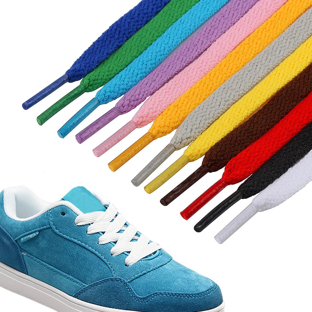 26Colors Flat Shoelaces Adult Kids Black White Pink Laces Sneakers Shoestring No Elastic Shoelace Leisure Lacet Shoe Accessories