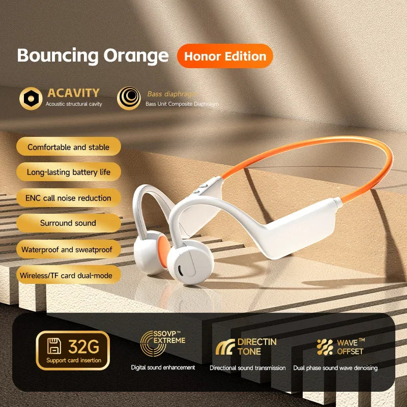 Wireless Bone Conduction Headset Swimming Sports Headphone IPX8 Bluetooth 5.4 With Mic Waterproof Exercise Fitness 2026 NEW