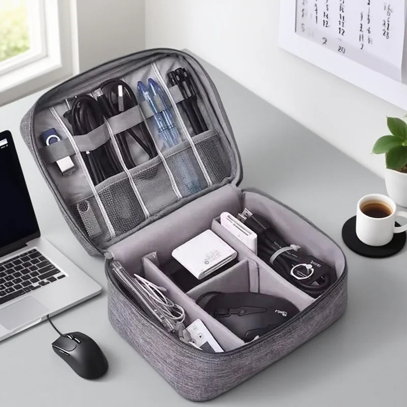 Cable Storage Bag Digital Electronic Organizer Portable USB Data Line Charger Plug Storage Bag Waterproof Travel Cable Organizer