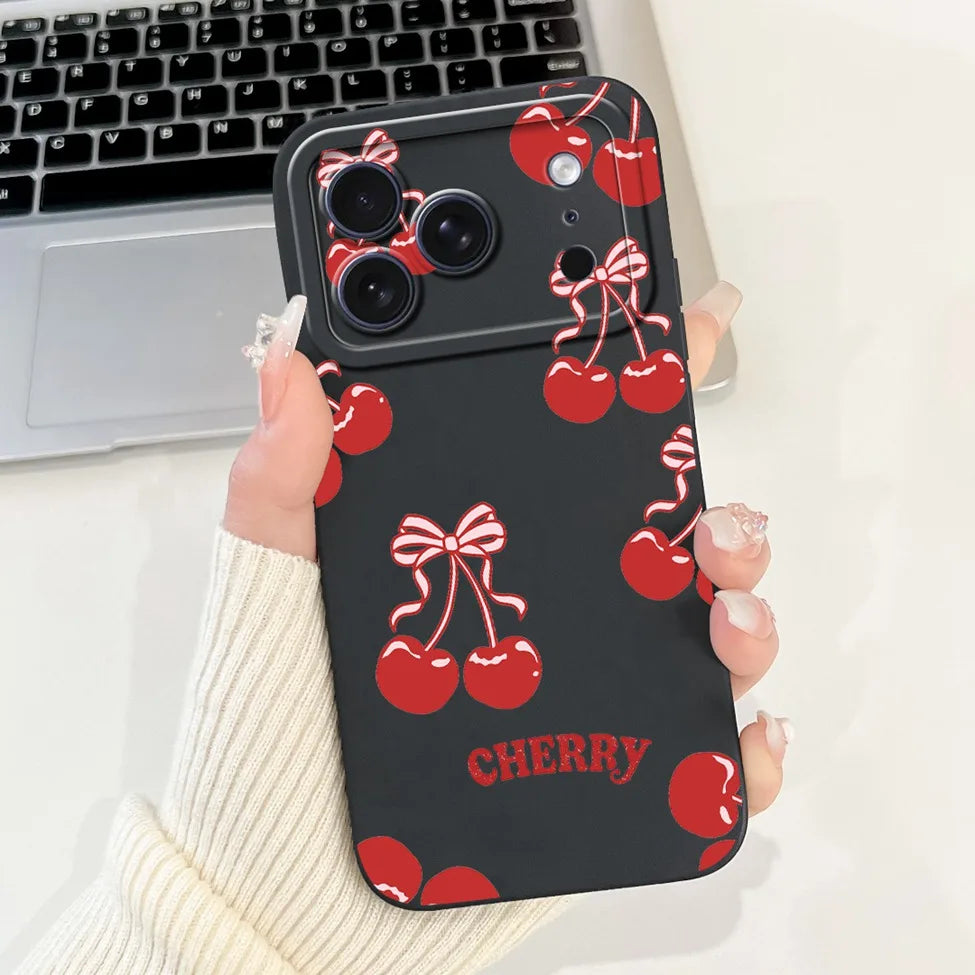 For iPhone 17 Pro Case Silicone Luxury Flowers Cute Kawaii Funny Painted Cover For iP 17 Pro Phone Case A3256 A3522 A3523 A3524