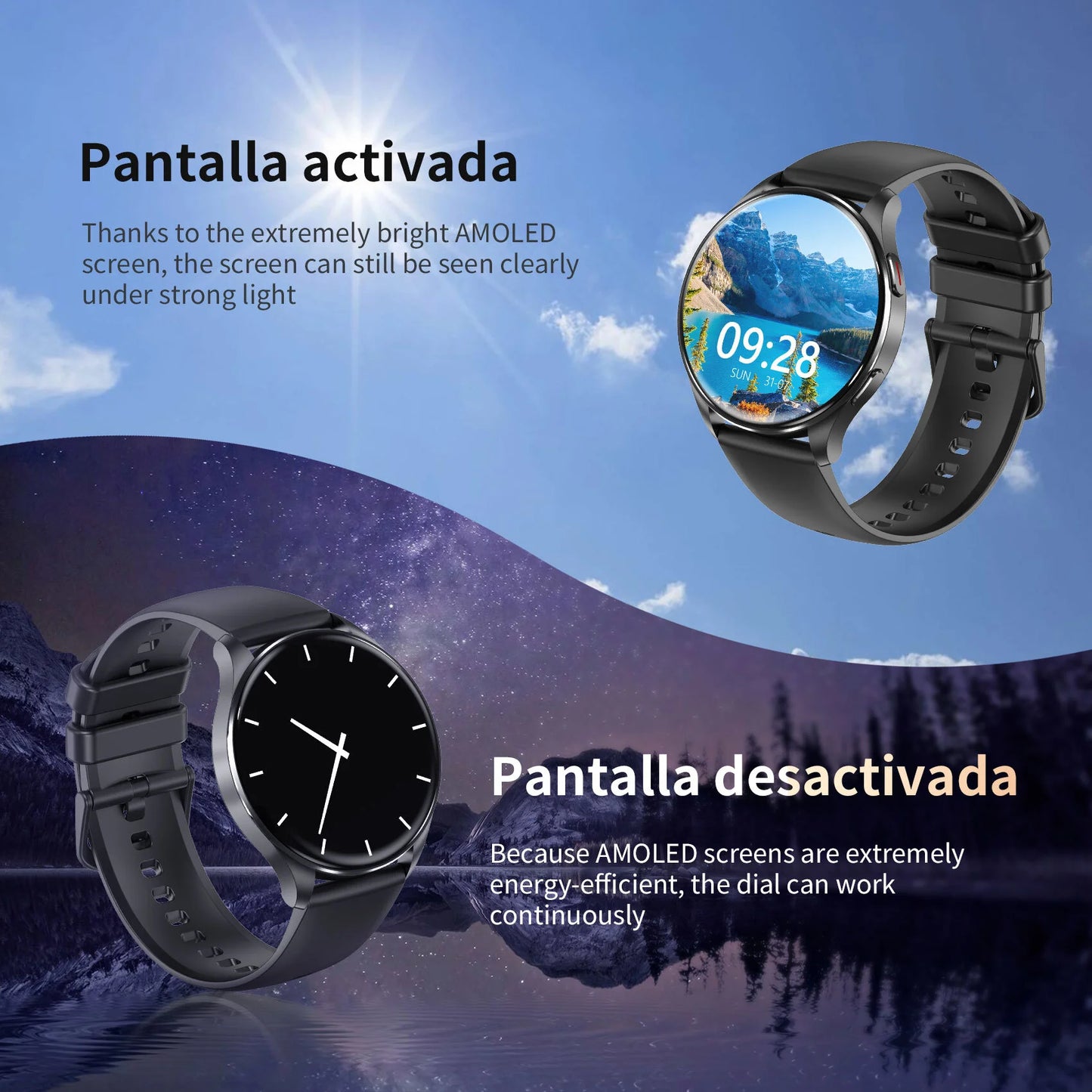 Blackview X20 Smartwatch Watch 1.43'' HD Screen Bluetooth Call Watch AMOLED Display Health and Fitness Tracking For ISO Android
