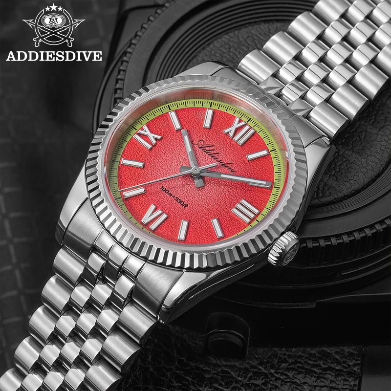ADDIESDIVE 36mm Summer Dive Watch Fashion Fun Fruit Series Men Sports Quartz Watches Japanese VH31 Diver Watch Reloj New AD2535