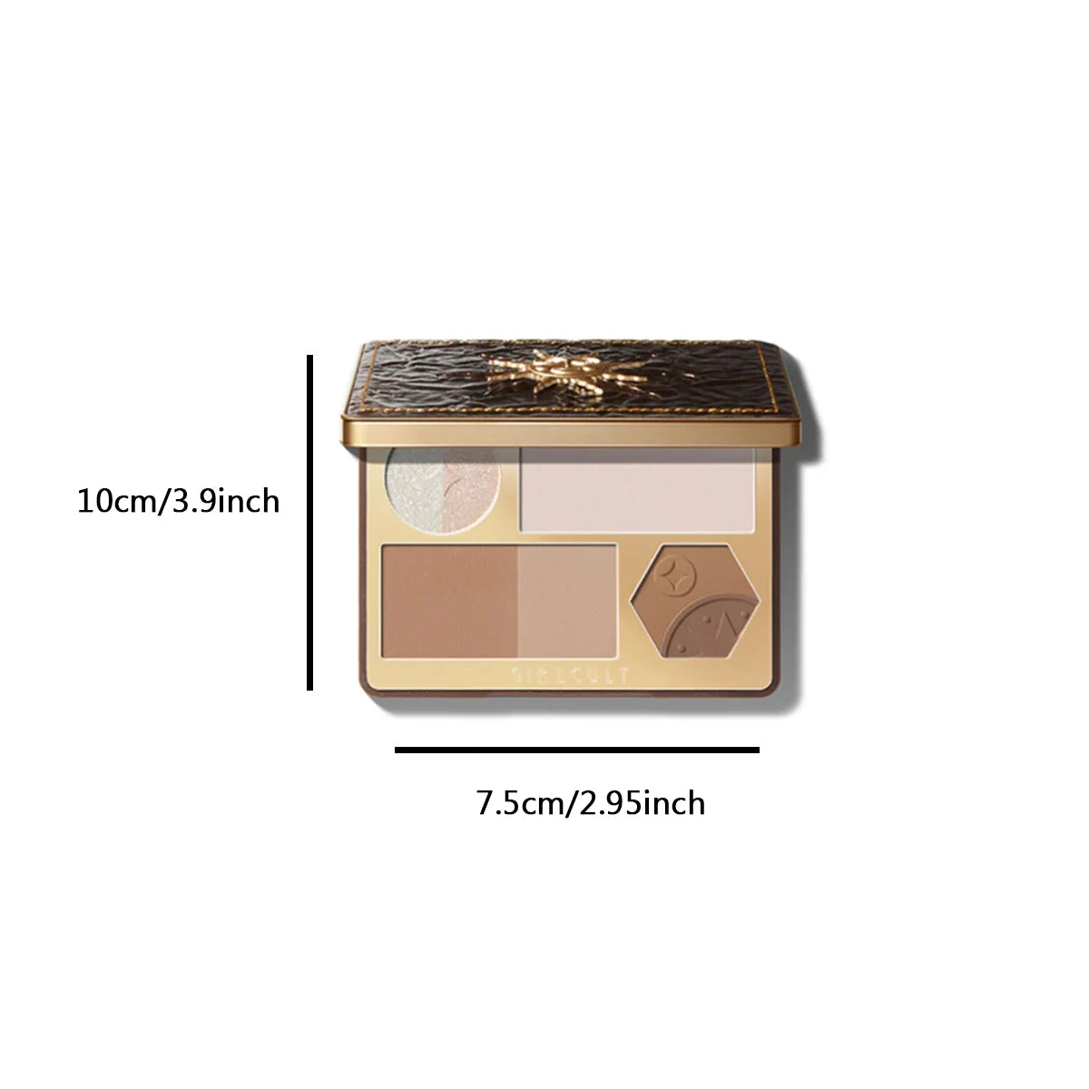 Girlcult Face Palette 01 Rosewood,All-in-One Makeup Palette,Smooth Powder Texture,Highly Pigmented,Natural Nude Makeup Effect