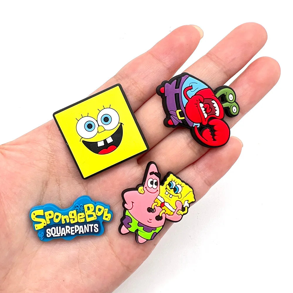 1-100pcs Shoe Charms PVC Shoes Accessories Decorations for Crocs,Bubble Slides Clog Sandals Wristband Buckle Kids Paryt Gifts