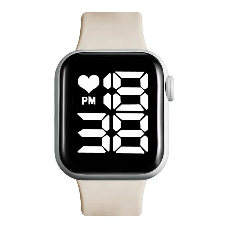 Simple Digital Watches for Women Men Waterproof Sports Silicone Band LED Watch Casual Fashion Electronic Clock Couple Watch Gift