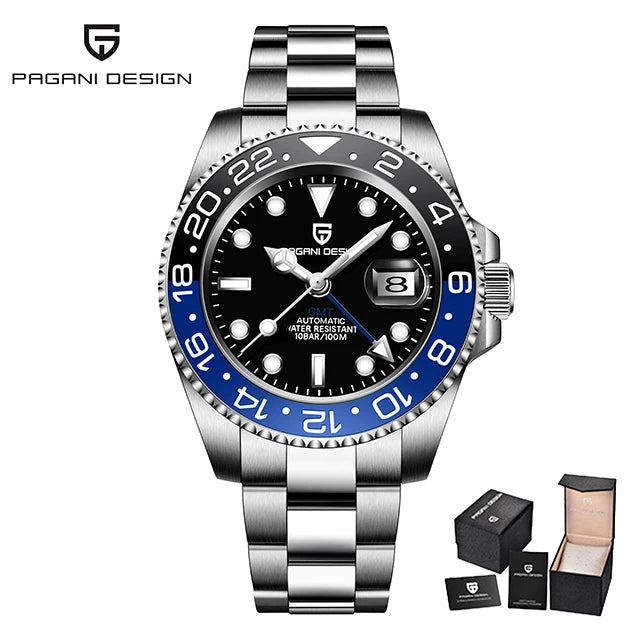 New GMT Watch PAGANI DESIGN 40mm Men Wristwatch Classic Luxury Mechanical Watches Top Brand 100M Waterproof Watches for Man 2026