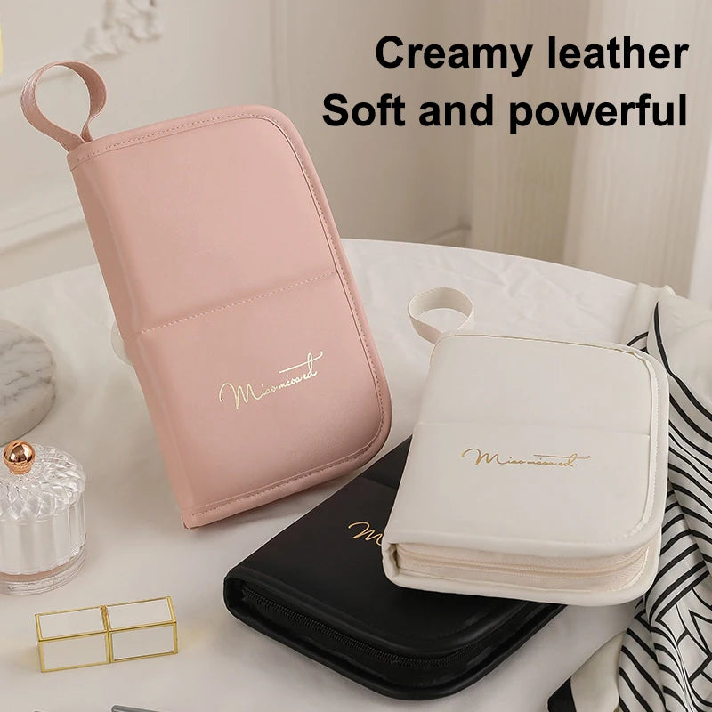 Makeup Brush Case Makeup Brush Holder Travel Waterproof Cosmetic Bag Stand-up Foldable Makeup Cup With Zipper Makeup Brush Bag