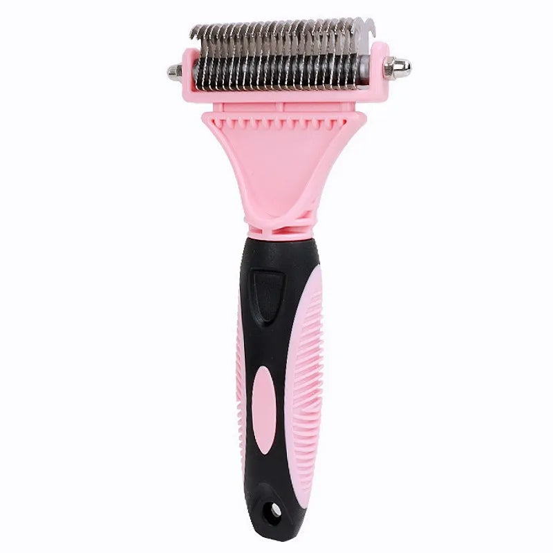 Dog Comb Knife Dogs Brush Stainless Steel Dog Brushes Pet Hair Remover Dogs Grooming Double Sided Combs for Pet Hair Cleaning