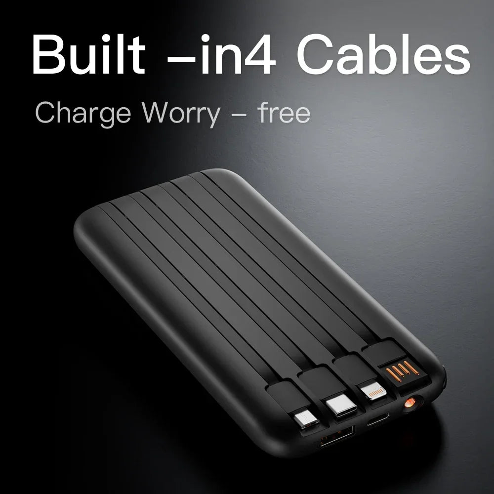 Lenovo 500000mAh Power Bank Solar Charge Portable Large Capacity Digital Display Mobile Powerbank for iPhone Huawei Samsung New
