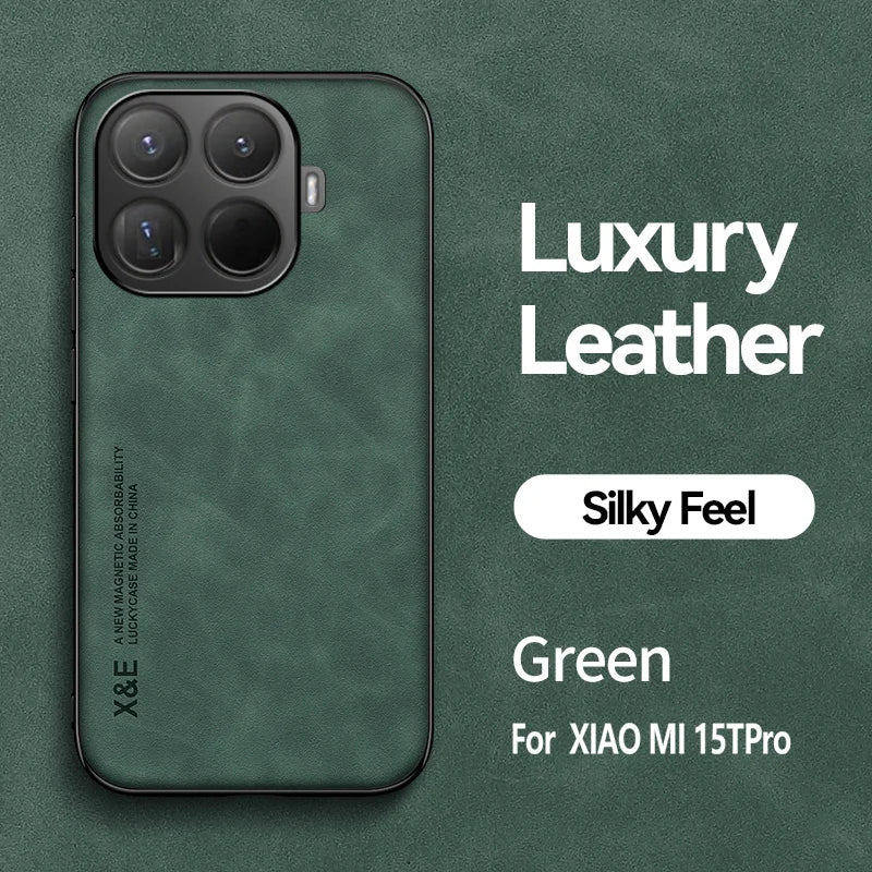 For Xiaomi 15T Pro 5G Case Soft Leather Magnetic Holder Phone Case For Xiomi Xiaomy Mi15T Mi 15T 15 T Pro Shockproof Back Cover