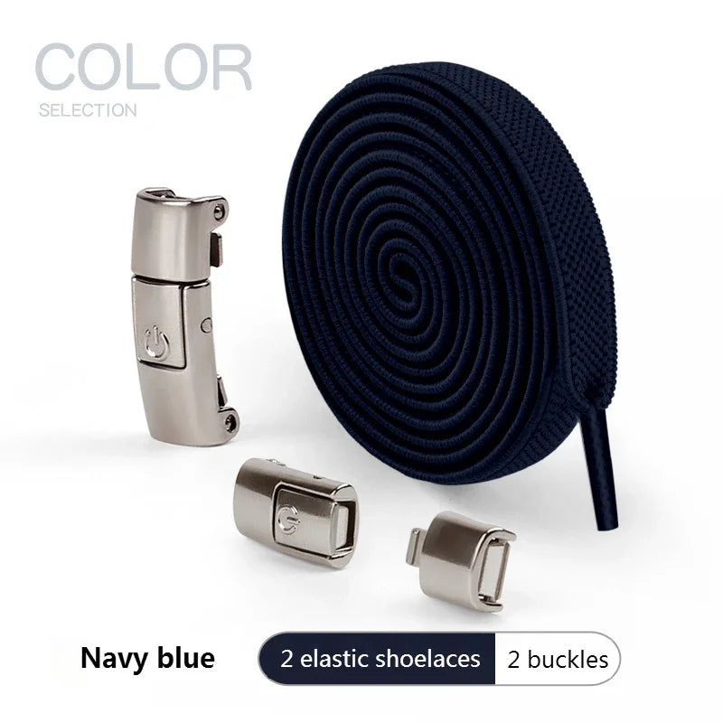New Press Lock Shoelaces Without ties Gradient Flats Elastic Laces Sneakers Kids Adult No Tie Shoe laces for Shoes Accessories