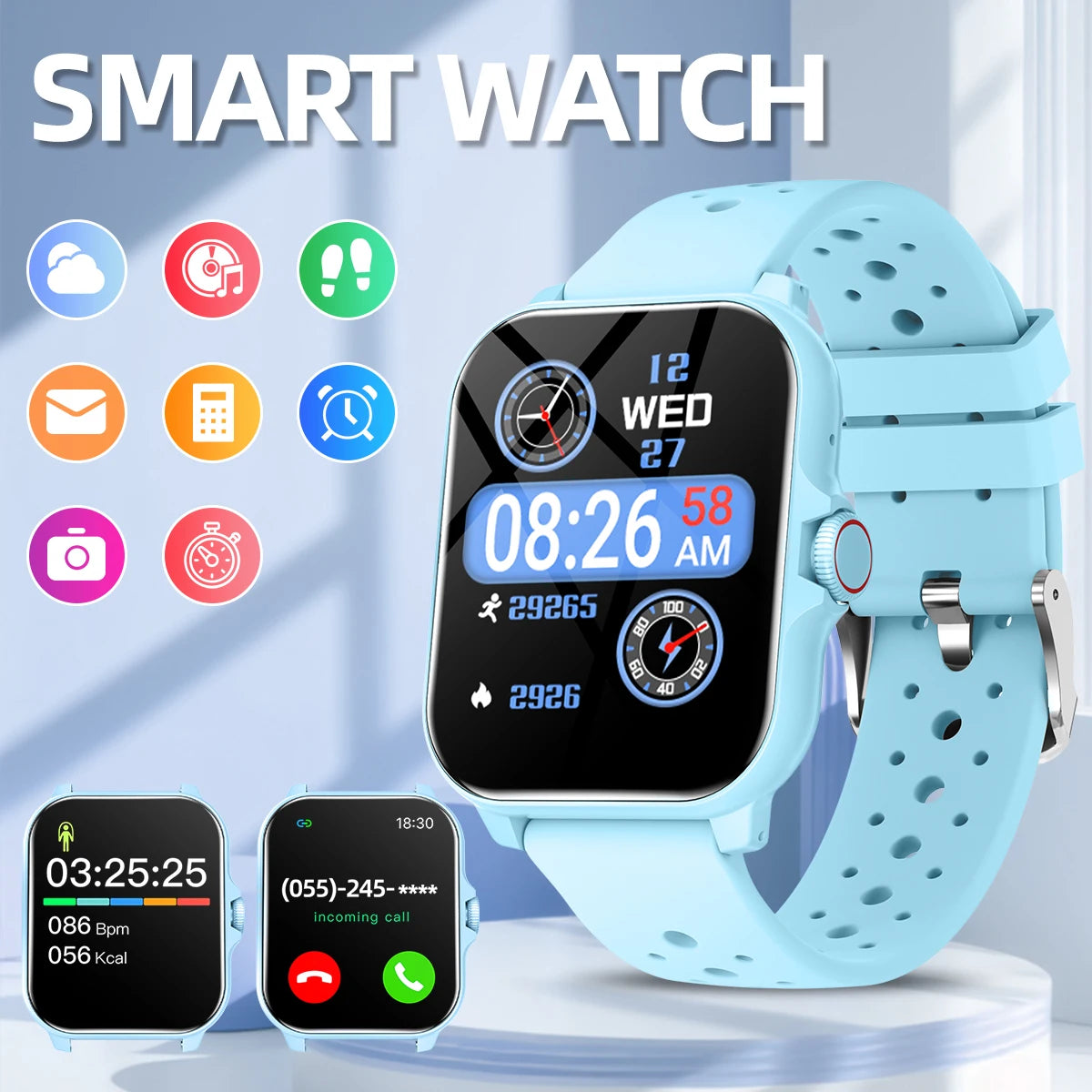2026 1.83-inch Smartwatch Bluetooth Call Voice Assistant Music Player  Outdoor Sport Fitness Partner Data Records Men Women