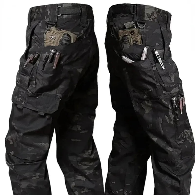 Men's Casual Tactical Pants Multi Pockets Work Trousers Male Outwear Straight Autumn Cargo Pants Spring Wear-resistant Trousers