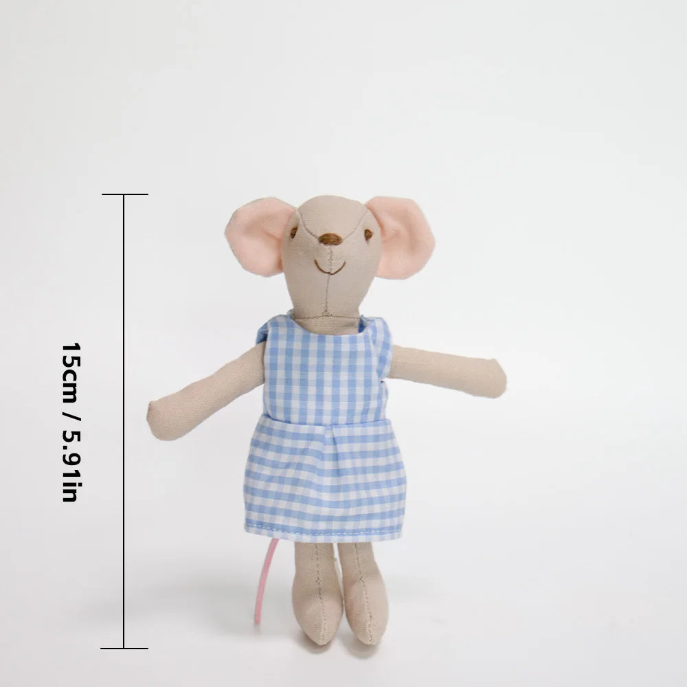 1PCS Plush Mouse Doll Toy Soft Stuffed Animal Friend for Kids - Holiday Birthday Gift Room Decor Pretend Play
