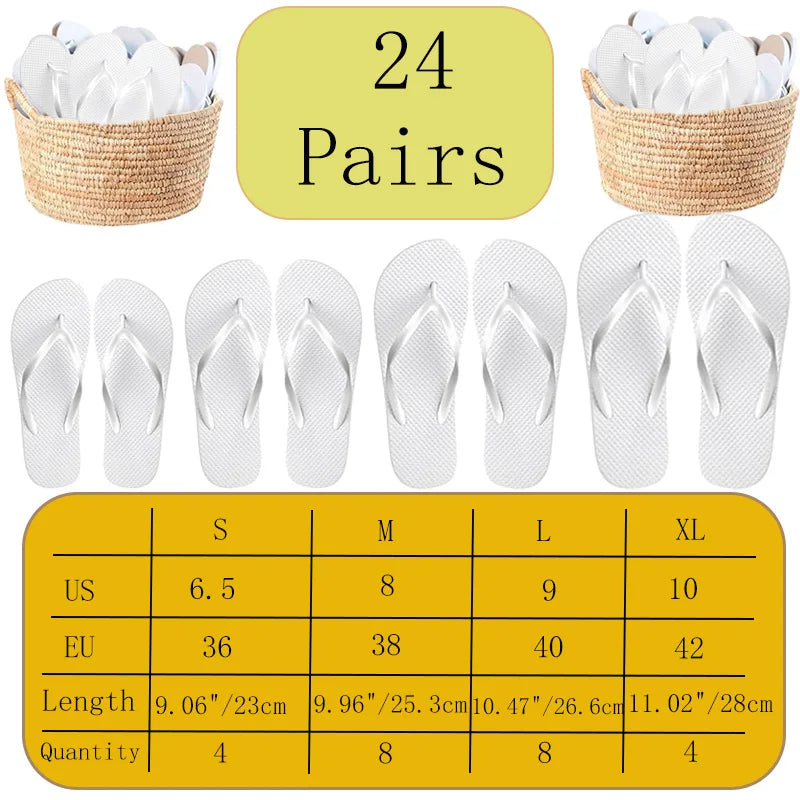 6-30Pairs Flip Flops for Wedding Guests Wedding Sandals Slippers Woman Men Wedding Favors Gifts Sign Bridesmaid Beach Hen Party