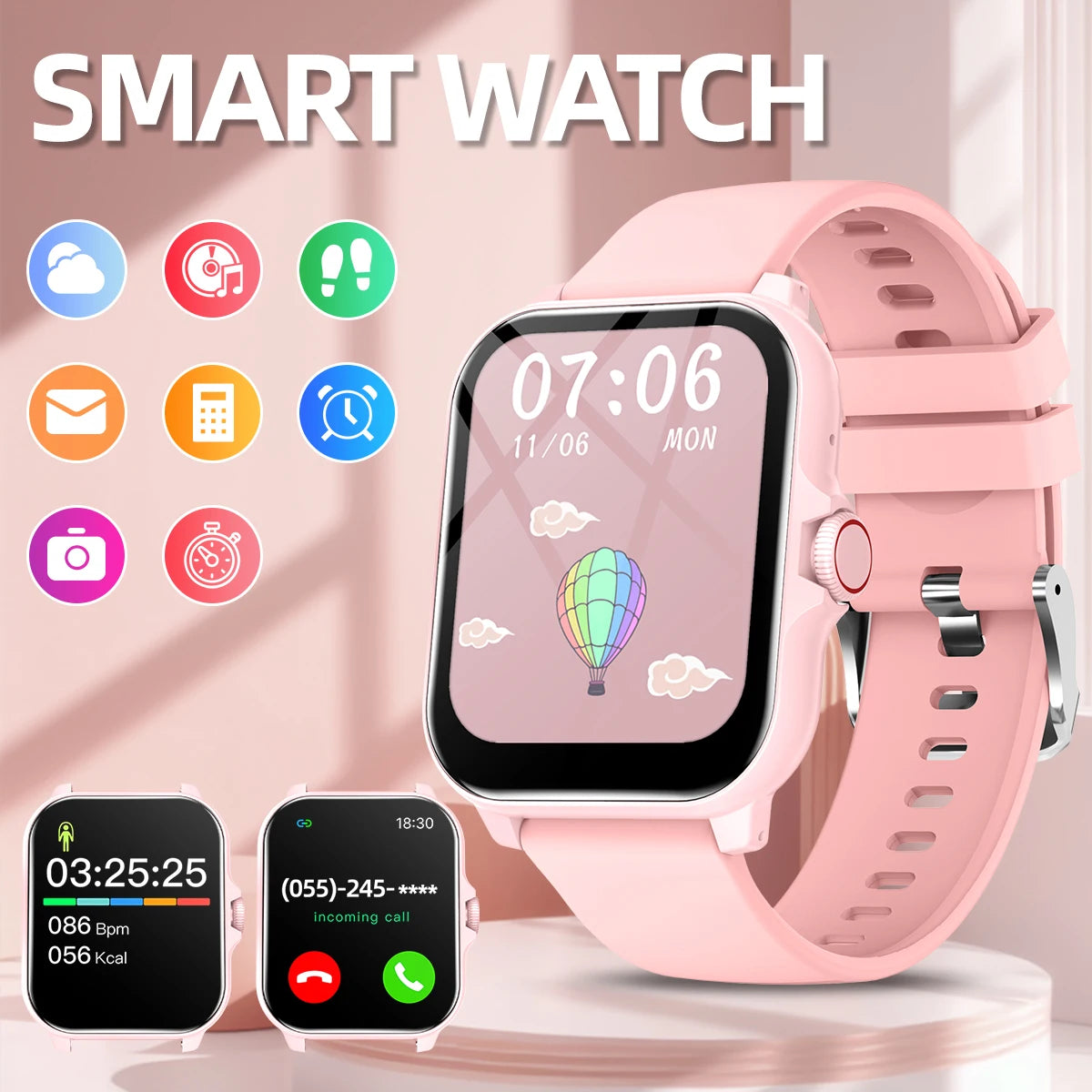 2026 1.83-inch Smartwatch Bluetooth Call Voice Assistant Music Player  Outdoor Sport Fitness Partner Data Records Men Women