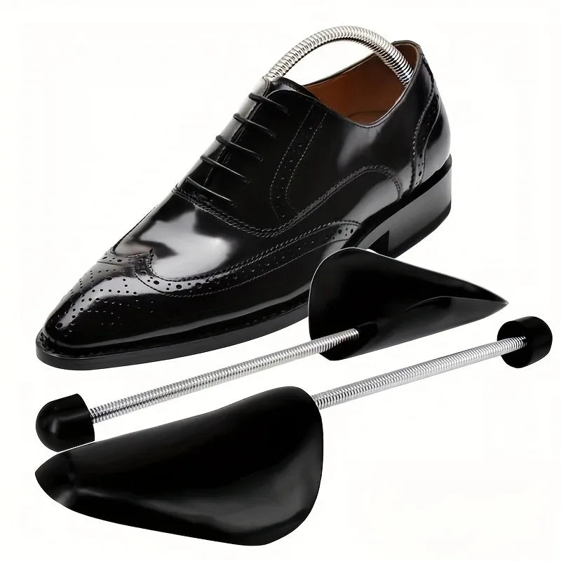 1 Pair Adjustable Plastic Spring Shoe Tree for Men & Women, Prevent Deformation, Wrinkles, and Maintain Shoe Shape, Black