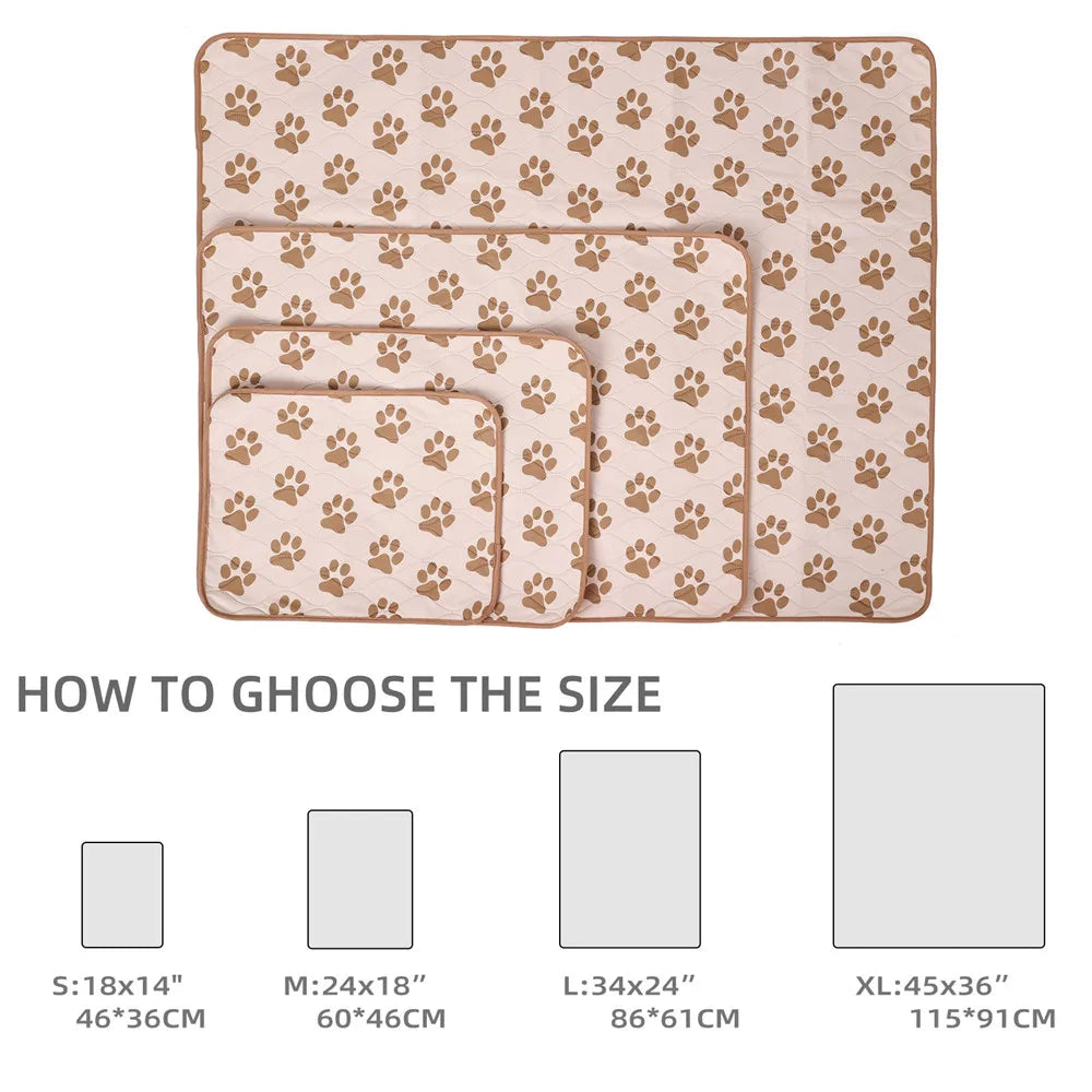 Pet Dog Diaper Mat Waterproof Reusable Training Pad Urine Absorbent Environment Protect Diaper Mat Washable Dog Car Seat Mat