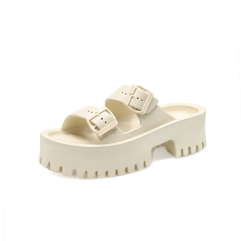 Summer Women Slippers Platform Clogs Garden Shoes Outdoor Beach Sandals Female Casual Indoor Home Bathroom Slides Chunky Mules