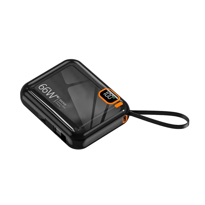 12000mAh Compact Power Bank Fast Charger With Integrated Cable Double Super Fast Recharge For Travel Day