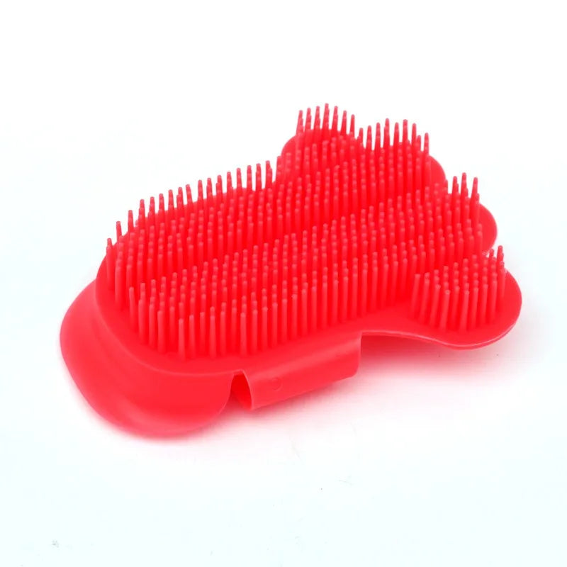 Pet Silicone Bath Brush Massage Glove Pet Hair Remover Deshedding Grooming Tool for Small Large Dogs Cats Cat Massage Comb Comb