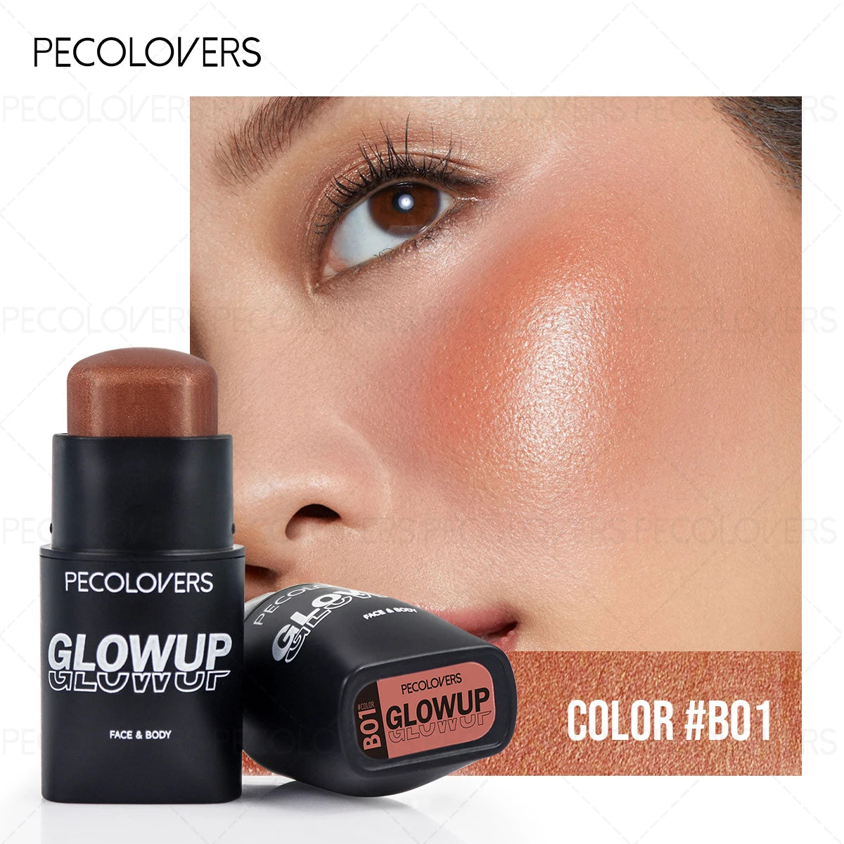 1PC Matte, Brightening, Natural Nude Makeup, High Pigment, Multi-functional Blush Stick, A Must-have Makeup Tool for Everyday