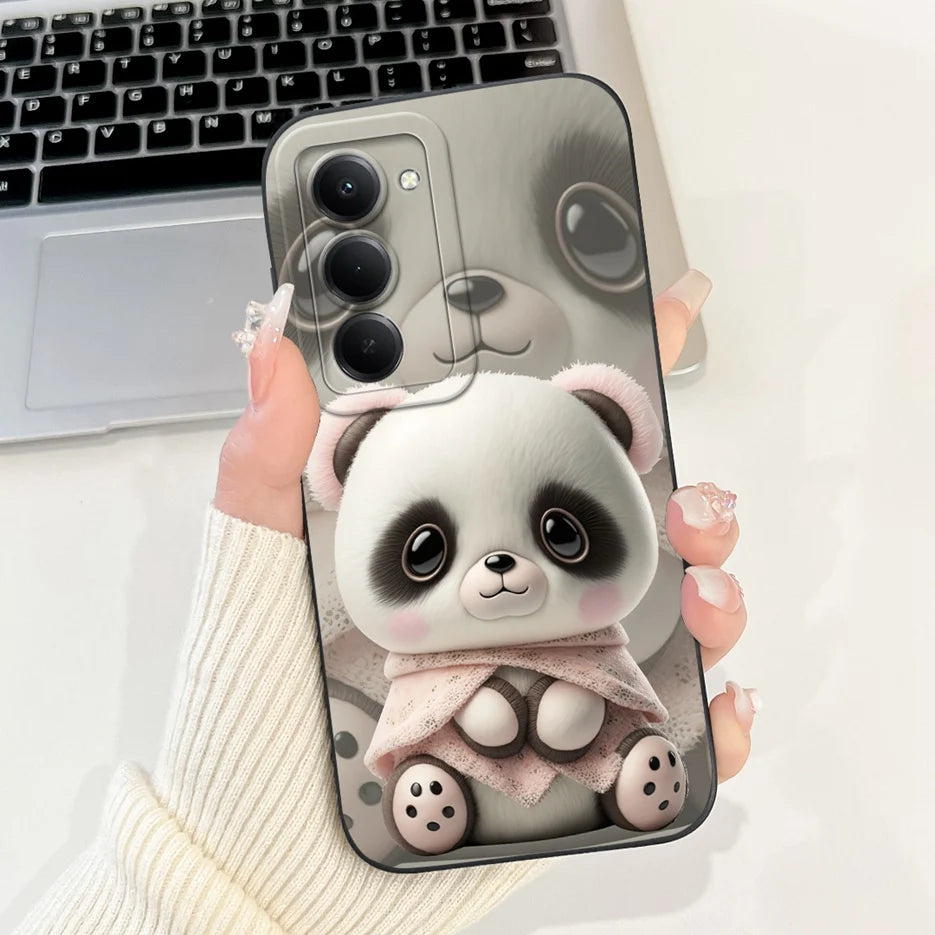 For Xiaomi Redmi 15 4G 5G Case Cute Panda Rabbit Cartoon Cover Shockproof Phone Case For Xiaomi Redmi 15 5G Redmi15 4G Soft Bags