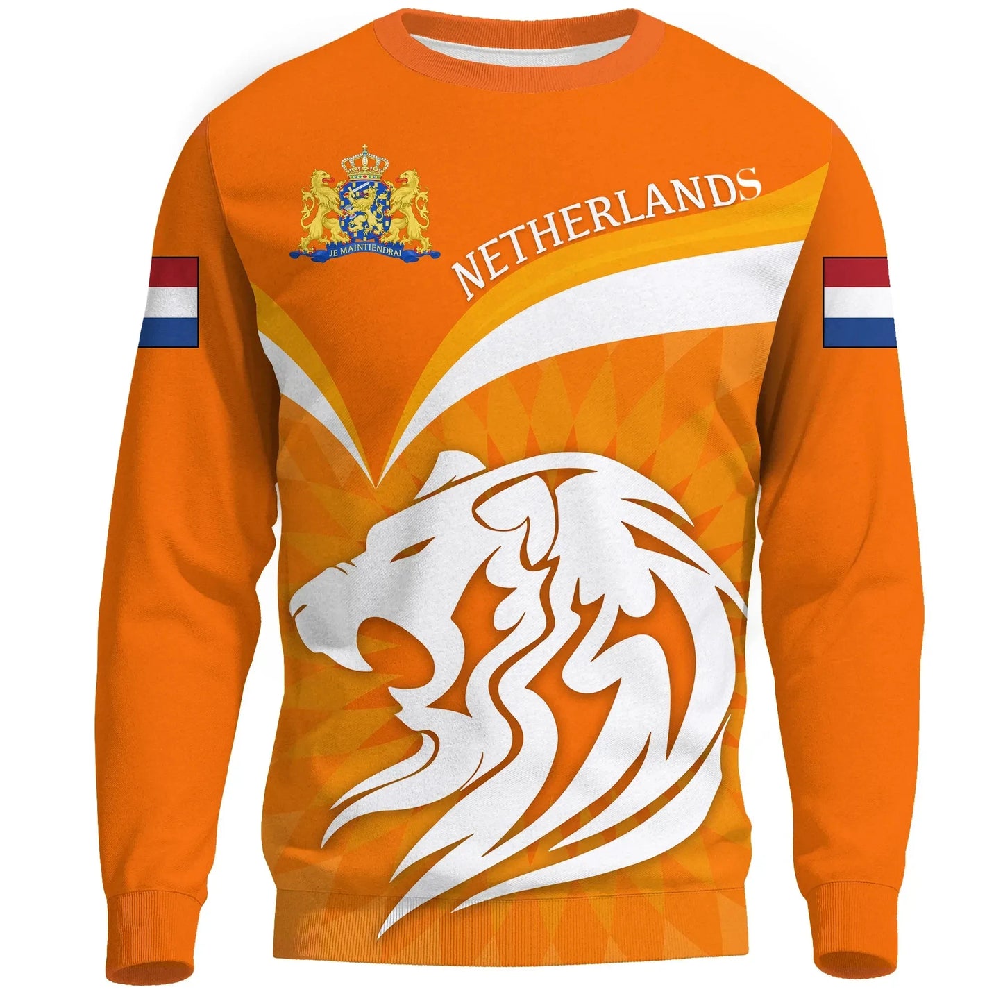 Pullover Sweatshirt For Men Netherlands NL Flag Emblem 3D Printed Long Sleeve Tracksuit O-Neck Pullover Casual Loose Sweatshirts