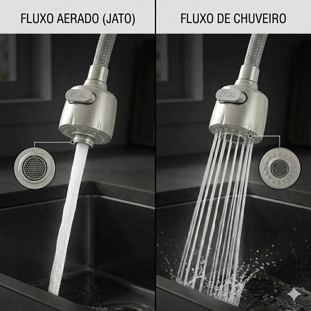 Inox Silver Kitchen Wall Shower Faucet with 360 ° Rotation Kitchen Luxury Wall Promotion
