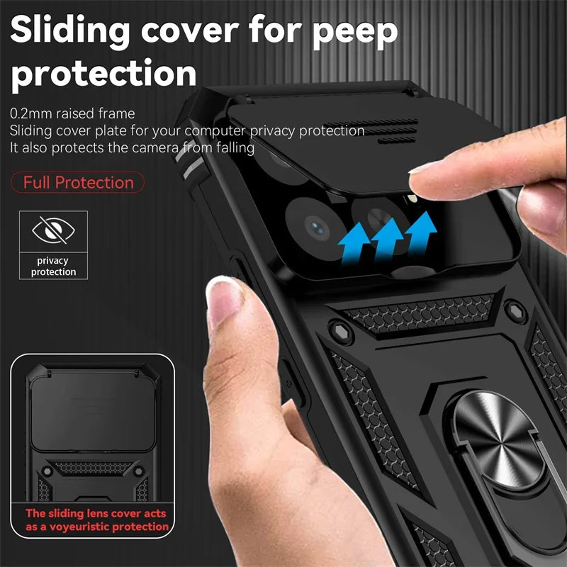 Slide Camera Protector Armor Funda For Xiaomi 15T Pro Case Magnetic Holder Ring Cover For Mi 15T Mi15T Xiaomi15T 15 T Pro 15TPro