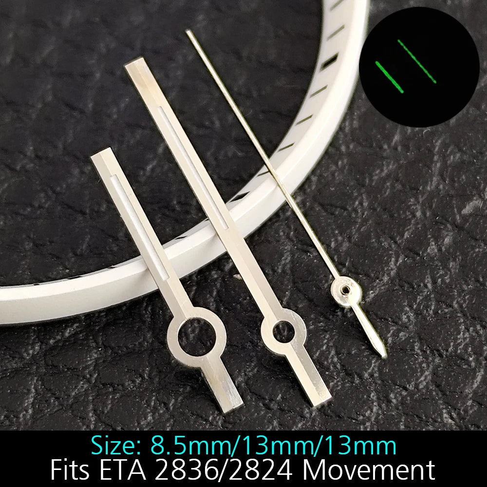 High Quality ETA-Series Hands Green Super Luminous Fits ETA 2824 2892 2836 2834 Movement Watch Accessories Watches For Men