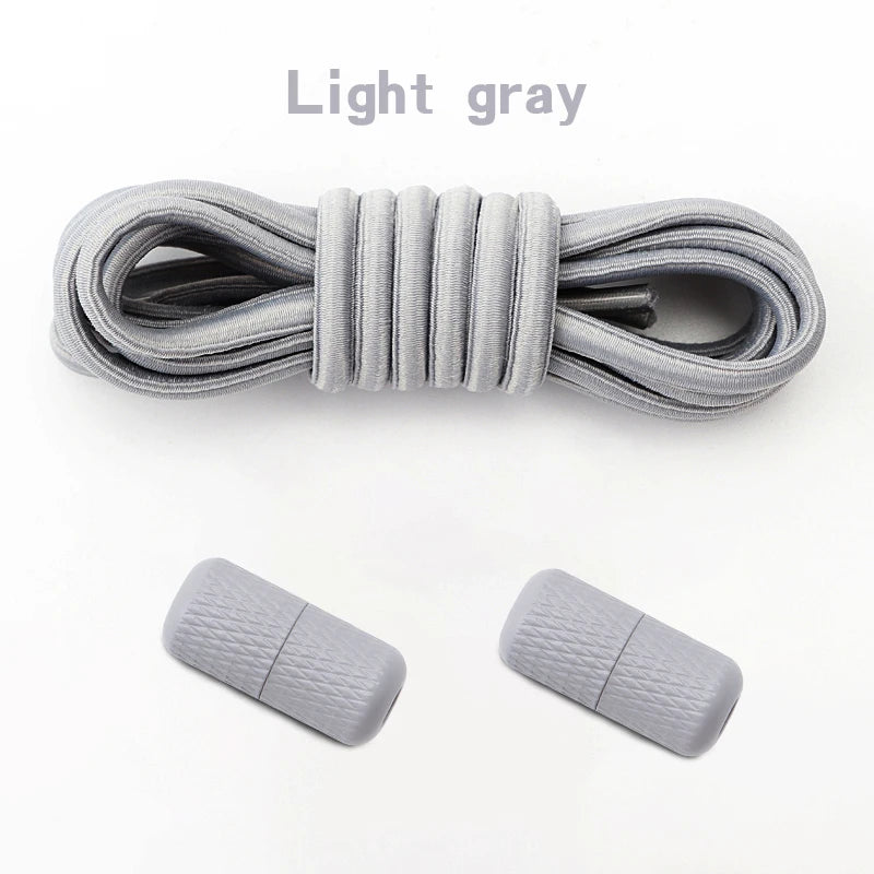 17 colors Round Elastic Laces without ties Metal Buckle Shoelace Sneakers Quick shoelaces Shoe Accessories 1Pair/2Pair