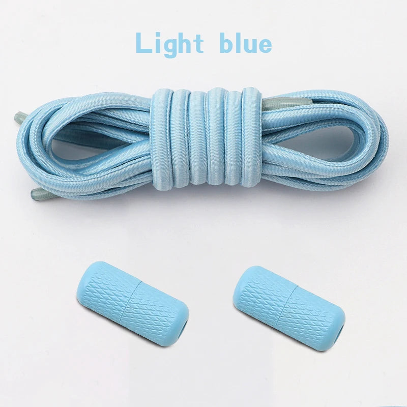 17 colors Round Elastic Laces without ties Metal Buckle Shoelace Sneakers Quick shoelaces Shoe Accessories 1Pair/2Pair