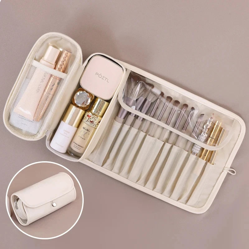Women Makeup Brush Toiletries Organizer Waterproof Travel Make Up Storage Pouch Female Large Capacity Portable Cosmetic Case